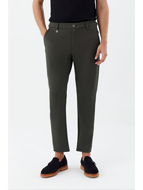 Sabri Özel Petrol Regular Fit Fermuar Detaylı Erkek Pantolon - S000525710-20019