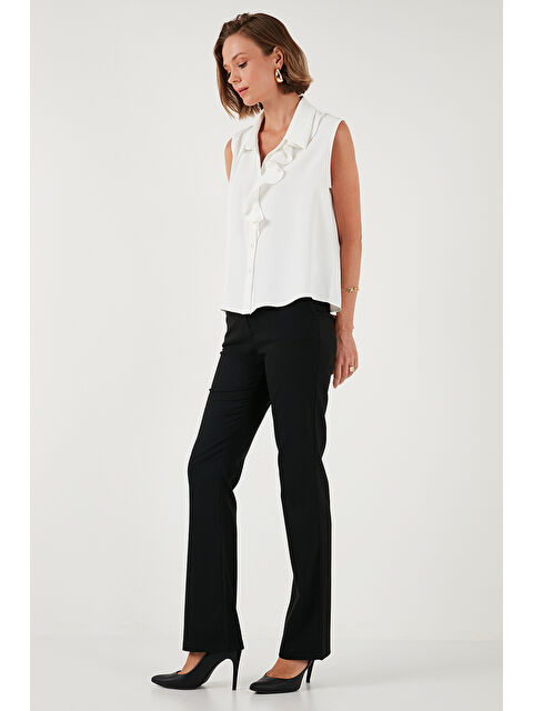 Lela Yüksek Bel Regular Fit Bol Paça Kadın Pantolon 611Pl030W4 - S000265239-19351