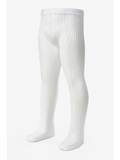 Le Mabelle Beyaz Dantel File Kız Çocuk Külotlu Çorap