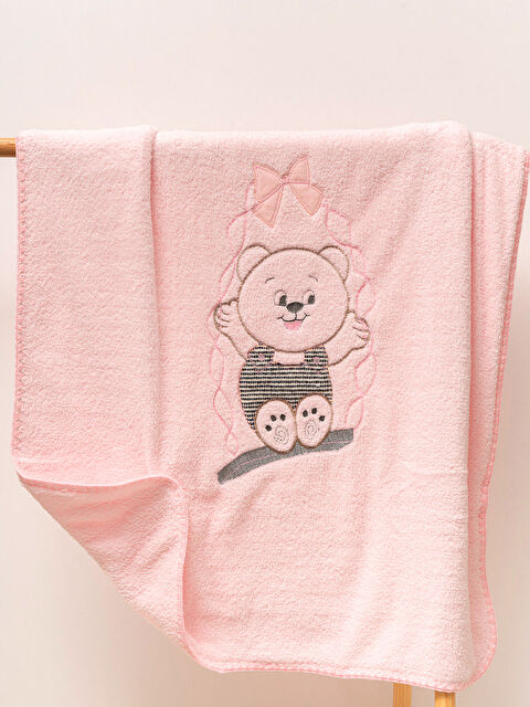 Mahfel Çift Katlı Welsoft Salıncak Nakışlı Bebek Battaniyesi PEMBE - S000513112-20024