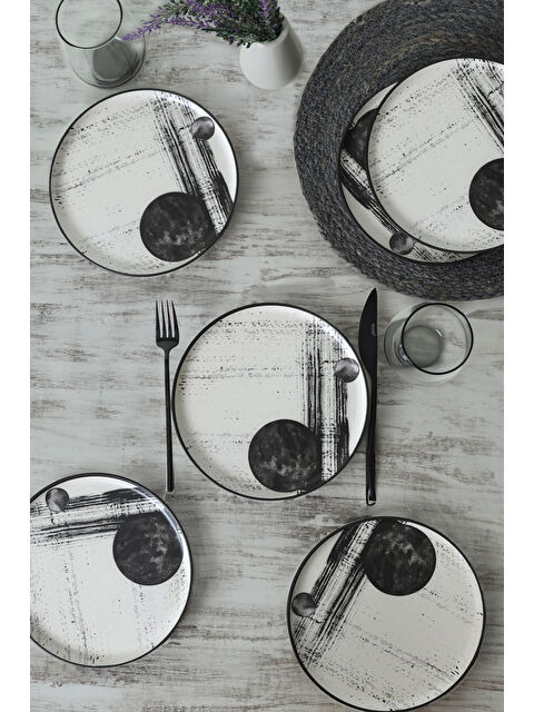 Keramika Shadowy Nordic Pasta Tabağı 22 Cm 6 Adet - S000251295-23173