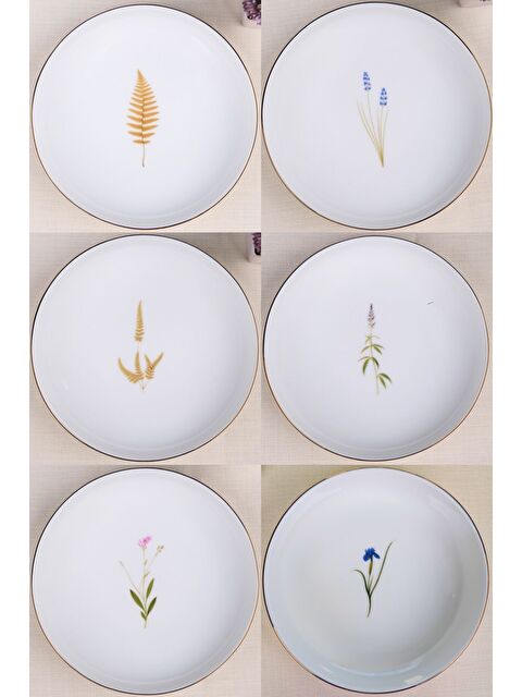 TABAK EVİ Porselen Natura Karma Altın Yaldız Kase 13,50cm 6 lı - S000446262-23173