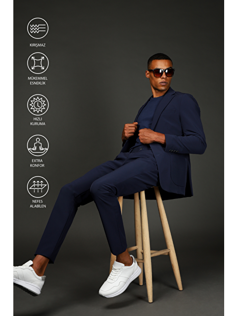 Kiğılı Techno-Line Super Slim Fit Ekstra Dar Kesim Klasik Takım Elbise