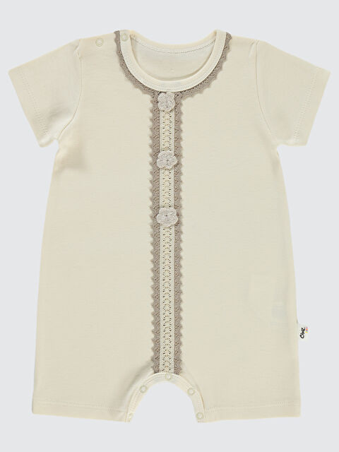 Civil Baby Kız Bebek Patiksiz Tulum 6-18 Ay Somon - S000360900-24085