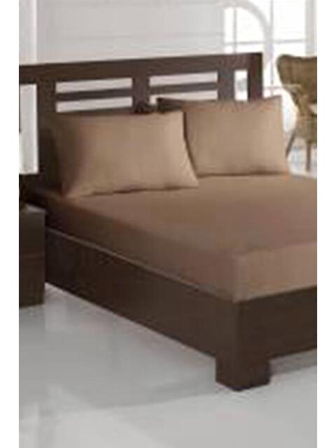 Çeyiz Diyarı Penye Tek Kişilik 120x200 cm Lastikli Çarşaf Cappucino - S000488965-23173