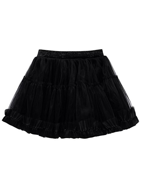 Civil Girls Fırfırlı 4-9 Yaş Etek - Siyah