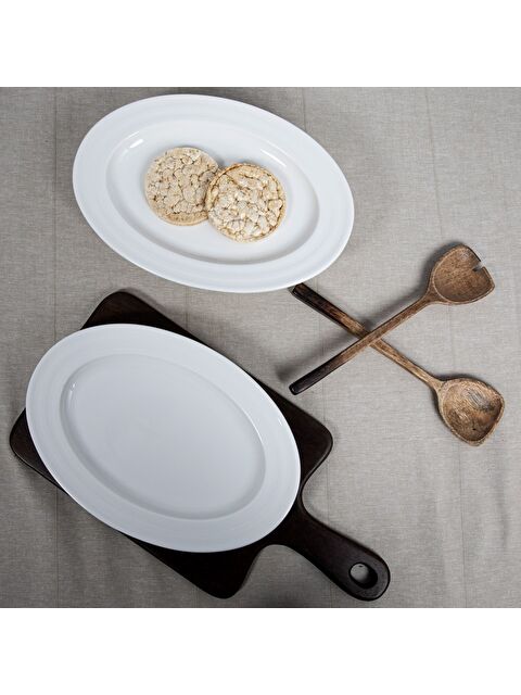 GÜRAL PORSELEN Lizbon 2 Adet 29 Cm Bone Kayık Tabak - S000513122-37646