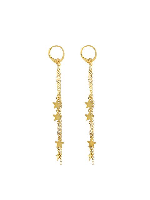 New Obsessions Sallanan Yıldızlar Küpe Antiallerjik Kaplamalı Altın Rengi Kadın Küpe - S000177167-20076