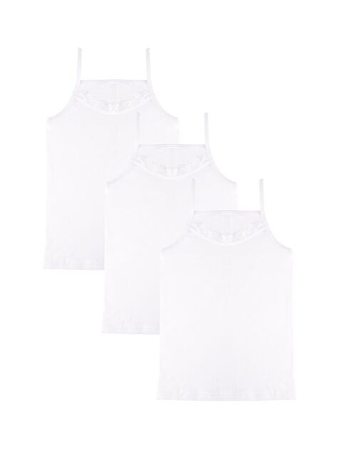 Domikids Kız Çocuk Pamuklu İp Askılı Atlet 3'lü Paket - S000197233-20063