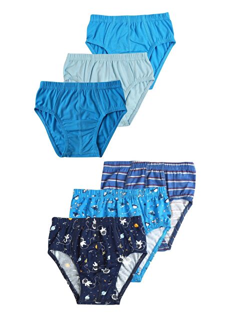 Vitmo 6'Lı Erkek Çocuk Pamuklu Astro & Space Karışık Slip Külot - S000333428-23173