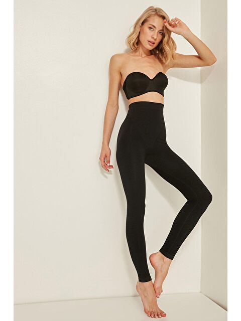 C&City C12045 Selülit Tayt Siyah - S000222339-19351