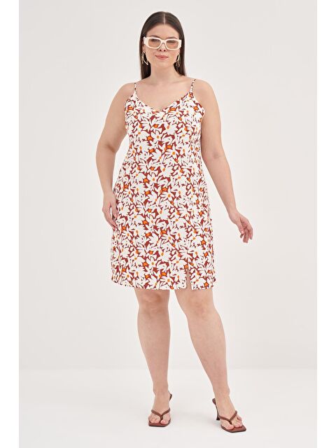 Mylinemoda İp Askılı Yırtmaçlı Elbise - S000266497-19966