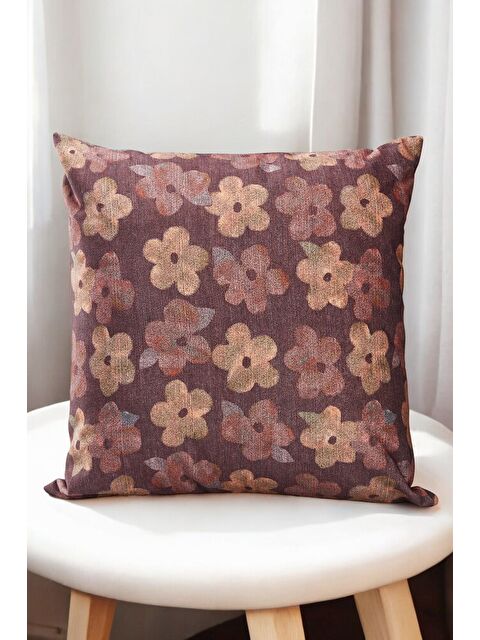 Asdiva Soft Papatya Desenli Dekoratif Bordo Kırlent Kılıfı 43x43 - S000356248-19951