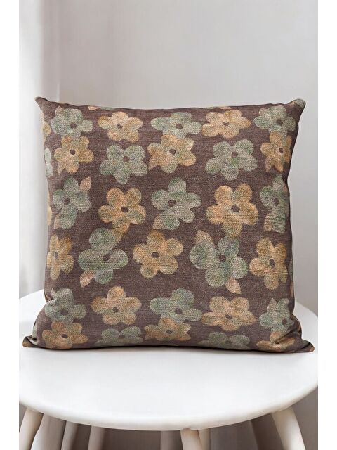 Asdiva Soft Papatya Desenli Dekoratif Bej Kırlent Kılıfı 43x43 - S000356248-19928