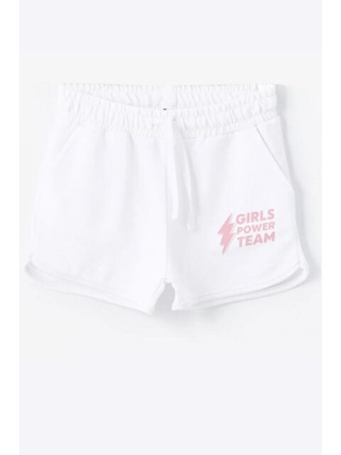 Chandraswear Kız Çocuk Şort Beyaz- Marle - S000208579-20063