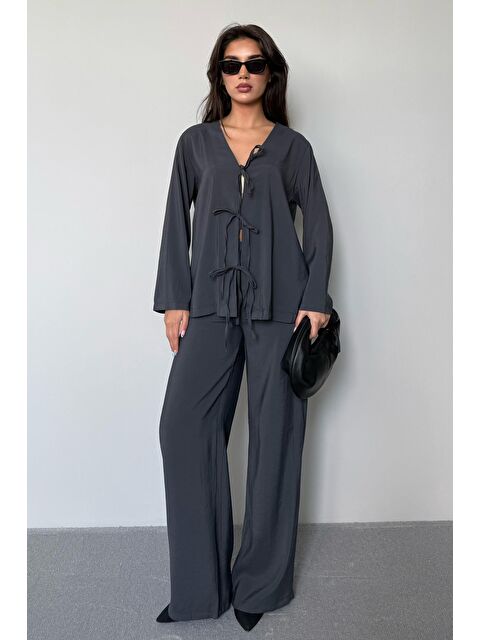 Madmext Füme Önü Bağlamalı Alt Üst Takım Mg2473 - S000386754-33408