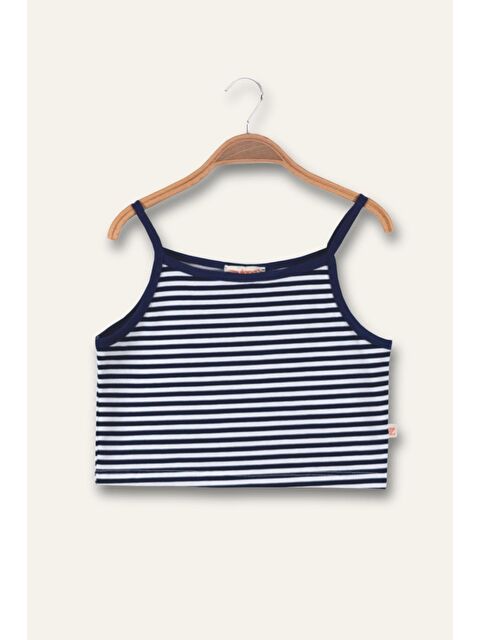 ZEYLAND Kız Çocuk Crop Çizgili Atlet - Lacivert Çizgili - S000363857-21164