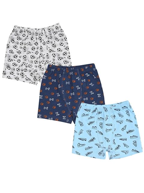 Vitmo 3'Lü Erkek Çocuk Pamuklu Team Karışık Boxer - S000333455-23173