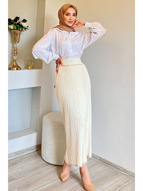 Julude Pileli Tesettür Triko Etek - S000289731-19966