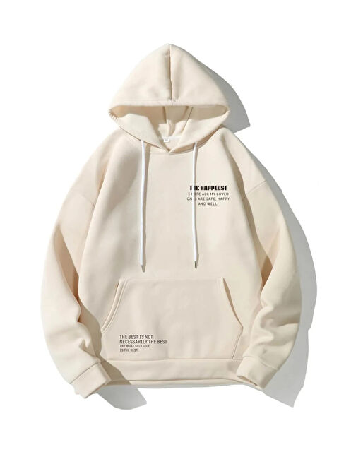 uyguntarz The Happiest Baskılı Oversize Sweatshirt - S000265610-19928