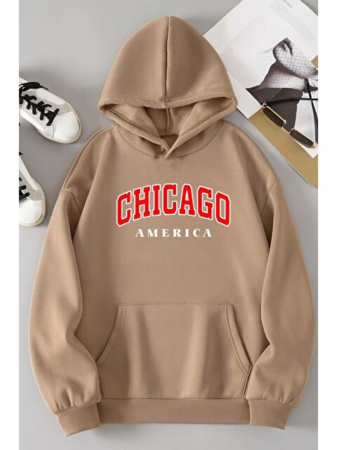 uyguntarz Unisex Chiago Baskılı Sweatshirt - S000267671-19928