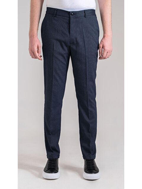 Sabri Özel Giotelli Lacivert Standart Fit Dokuma Kumaş Pantolon - S000525741-21164
