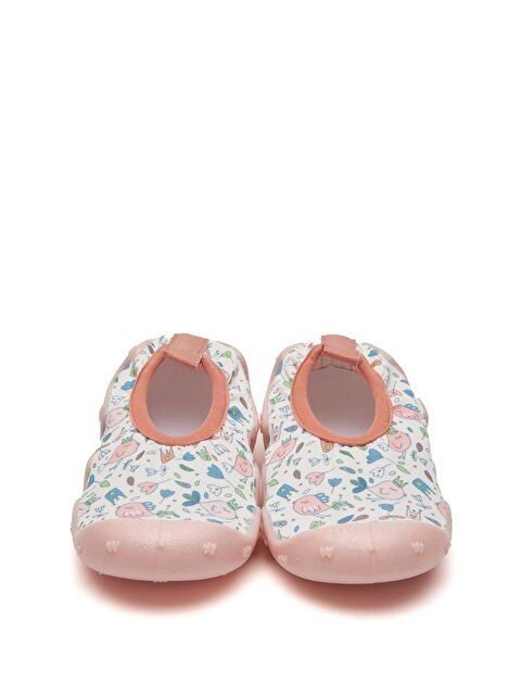 First Step Kuş Baskılı Kız Çocuk Kaydırmaz Tabanlı Deniz Ayakkabısı - S000181039-20024