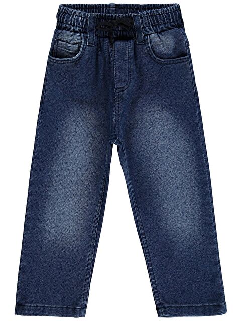 Civil Boys Beli Lastikli Jogger 2-5 Yaş Pantolon Jean - Mavi 3-4 Yaş - S000526625-19393