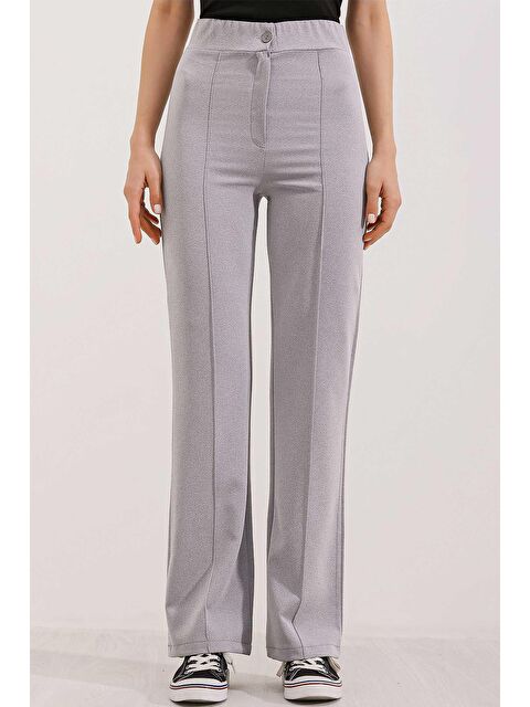 Bigdart 6629 Yüksek Bel Palazzo Pantolon - Gri - S000131263-20600