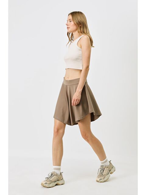 C&City Kadın Spor Şort 9415 Kahverengi - S000222332-19413