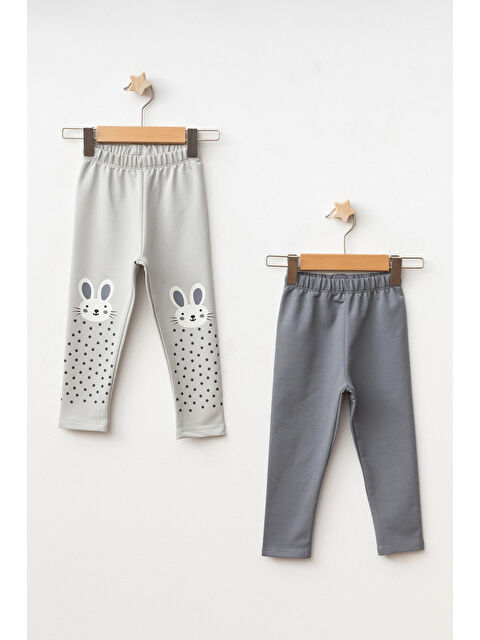 Myhanne Tavşan Baskılı 2'li Tayt 74356 - S000325140-20600