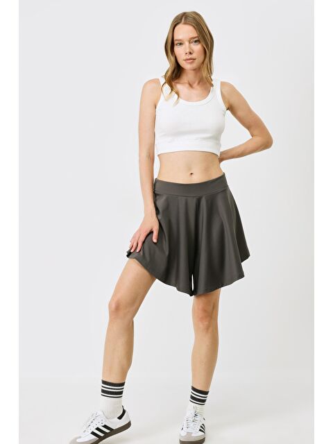 C&City Kadın Spor Şort 9415 Füme - S000222332-33408