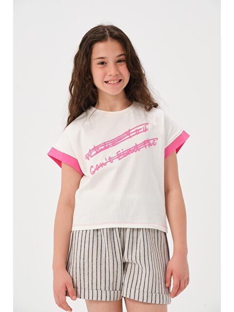 Jazzi·ee Genç Kız Çocuk Yazı Baskılı Tişört - S000315682-18686