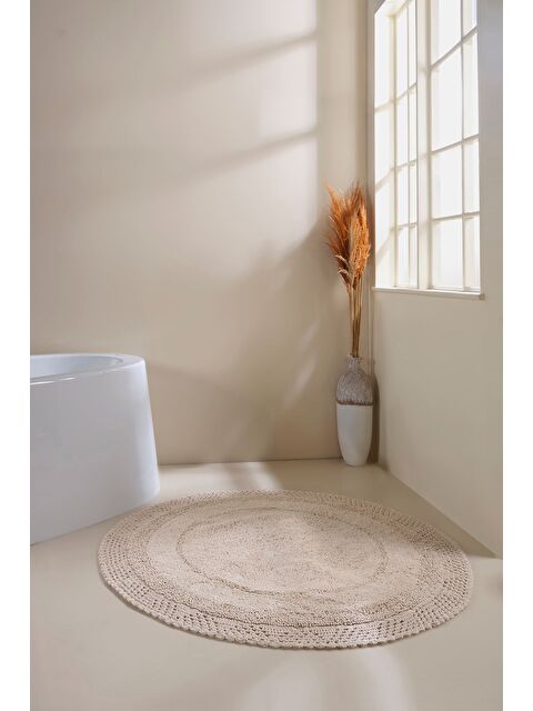 İrya Moon  100 Pamuk Banyo Paspası Bej 120x120 - S000273353-19928