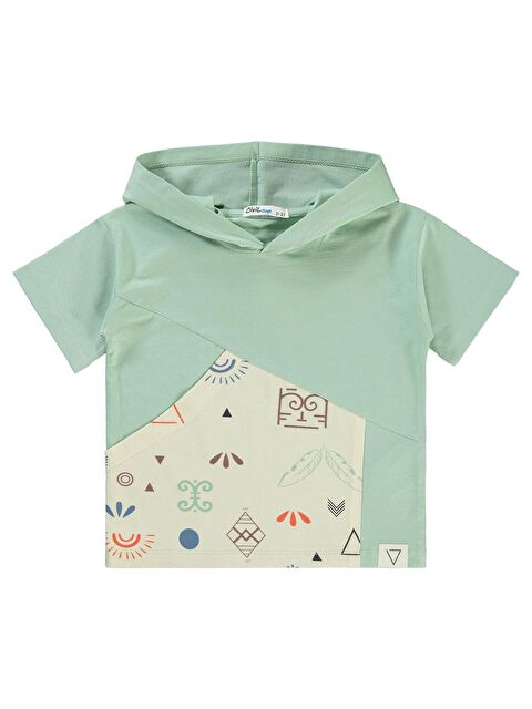 Civil Boys Erkek Çocuk Kapüşonlu Tişört 2 5 Yaş Mint