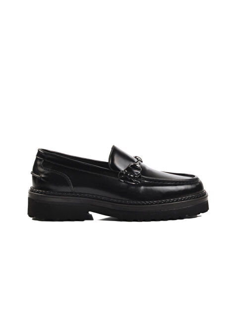 Ayakmod Premium 7710 Siyah Hakiki Deri Erkek Loafer Ayakkabı - S000282653-22238