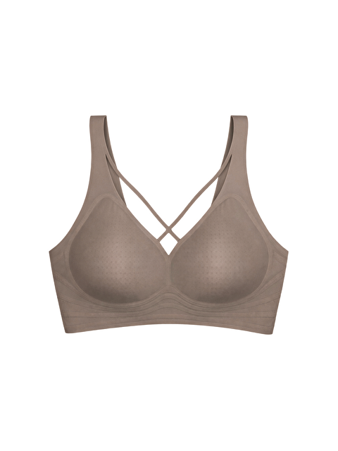 Cottonhill Seamless Bra - Zero Feel | Kahverengi Lazer Kesim Dikişsiz Ultra Hafif Balensiz Kadın Sütyen - S000510334-19413