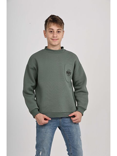 Toontoykids Erkek Çocuk Cep Skate Baskılı Sweatshirt - S000446280-19416