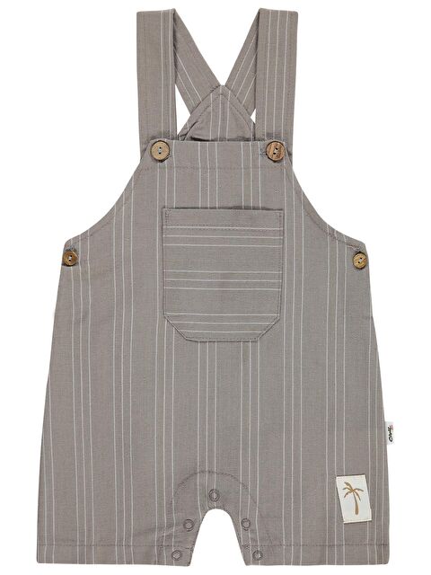 Civil Baby Çizgili 6-18 Ay Salopet - Kahverengi 18-24 Ay - S000526729-28102