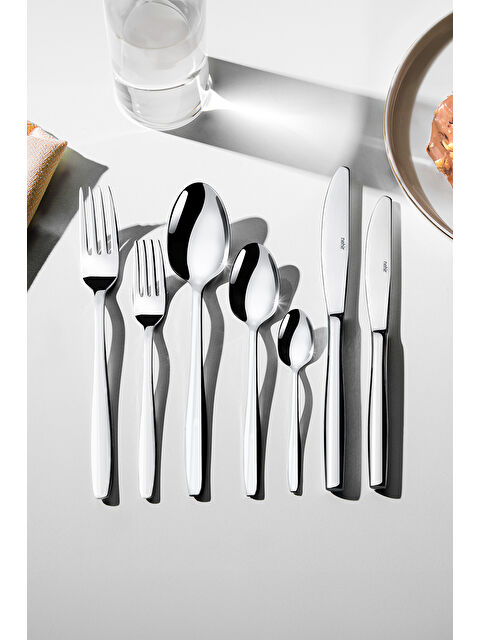 Nehir Sahra Sade 12 Kişilik 89 Parça  Kutulu Çatal Kaşık Bıçak Takımı - S000492308-18105