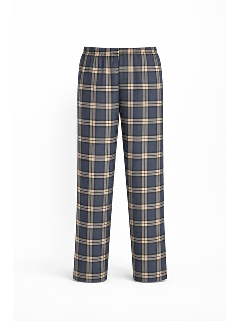 Formo Erkek %100 Doğal Organik Pamuk Ekose Cepli Kaliteli Pijama Altı - S000529343-33408