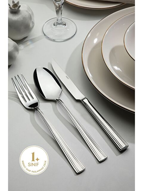 Nehir Katre Sade 12 Kişilik 89 Parça Deri Kutulu Çatal Kaşık Bıçak Takımı - S000492332-18105