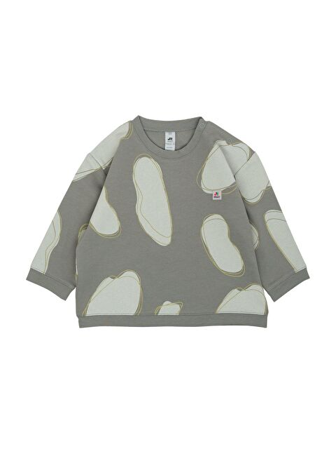 Jrmori Omzu Çıtçıtlı Bulut Baskılı Sweatshirt - S000158632-20600