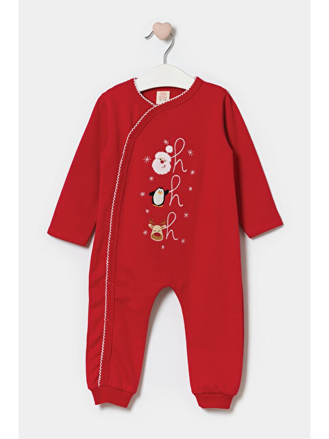 Le Mabelle Kırmızı Yılbaşı Tema Baskılı Kız Bebek Tulum - Nixie - S000484884-20045