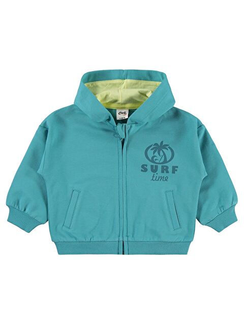 Civil Baby Palmiye Baskılı 6-18 Ay Hırka - Yeşil 6-9 Ay - S000526730-20019