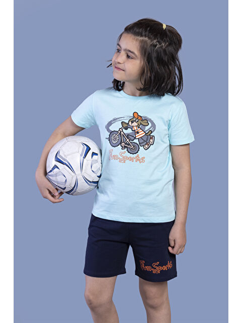 Toontoykids Erkek Çocuk Bisiklet Süren Köpek Baskılı Takım - S000303010-20054