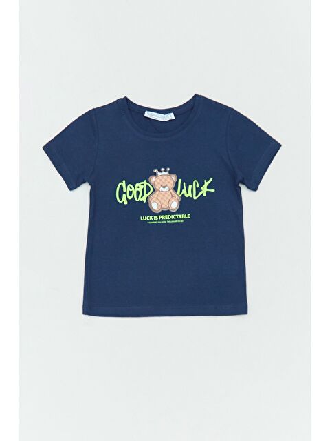 Fullamoda %100 Pamuk Ayıcık Baskılı Kız Çocuk Tişört - S000381255-21164