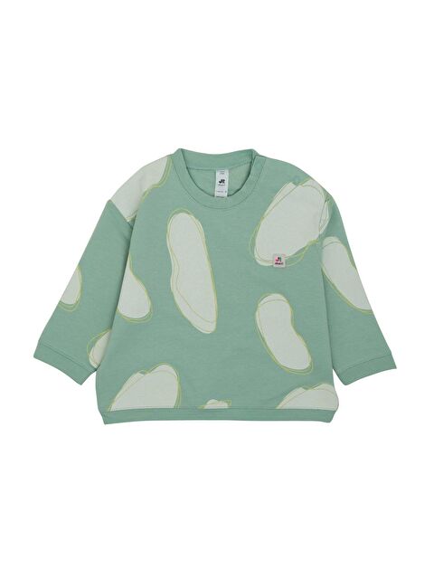 Jrmori Omzu Çıtçıtlı Bulut Baskılı Sweatshirt - S000158632-18194