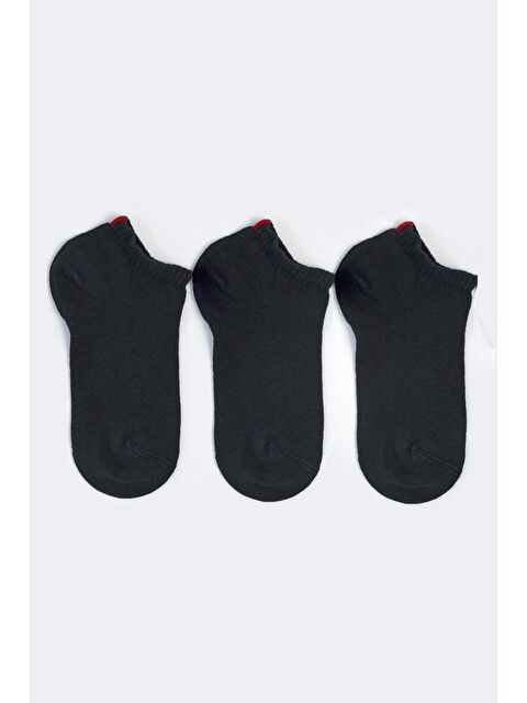 Katia And Bony Run 3 lü Kadın Basic Patik Çorap Siyah/Siyah/Siyah - S000134175-19351