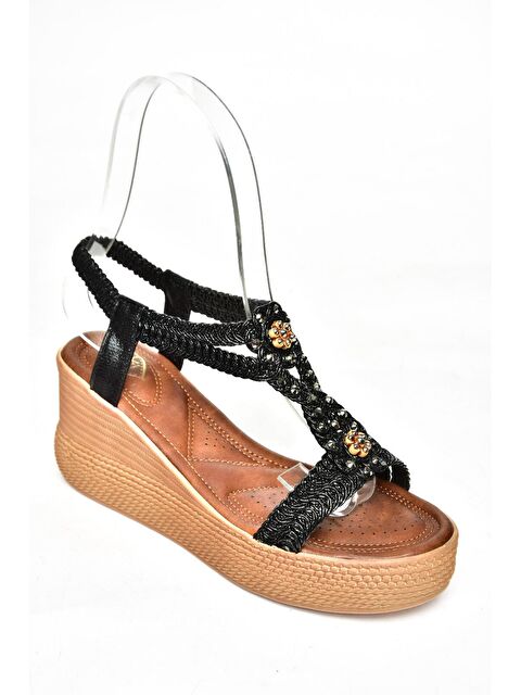 Fox Shoes S2581880 Siyah Kadın Sandalet - S000177203-19351